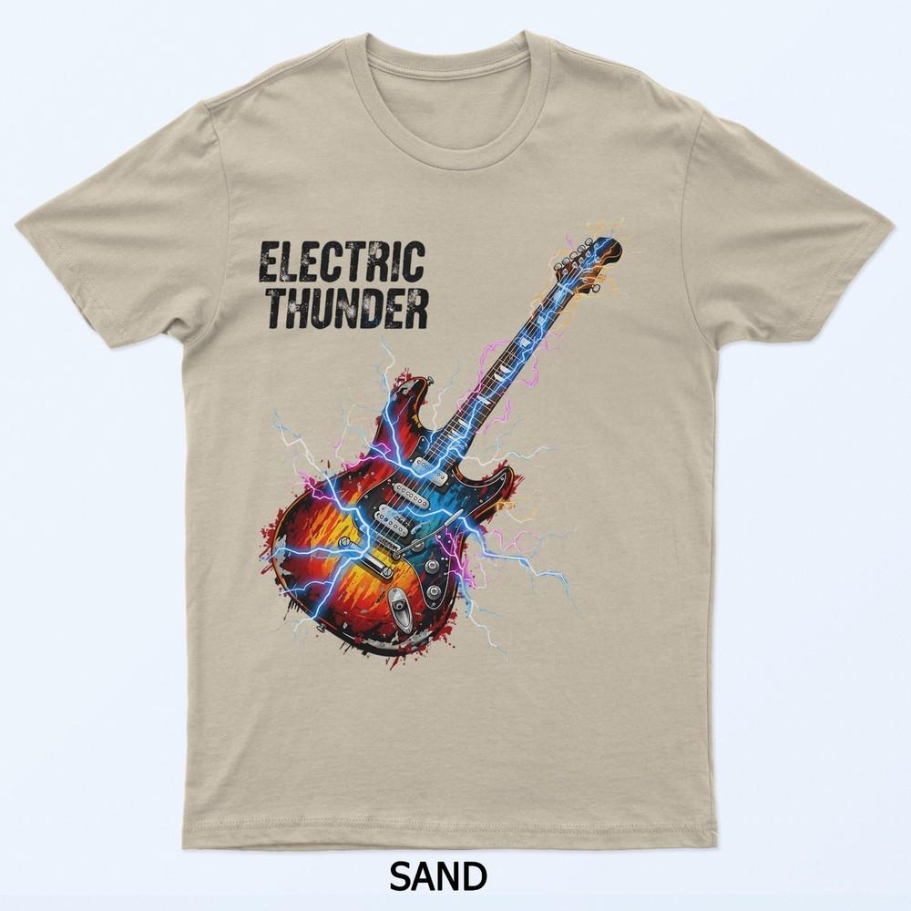Electric Thunder Guitar Poster T-Shirt
