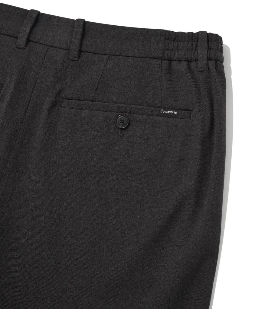 COVERNAT Slim Straight Slacks Pants Charcoal