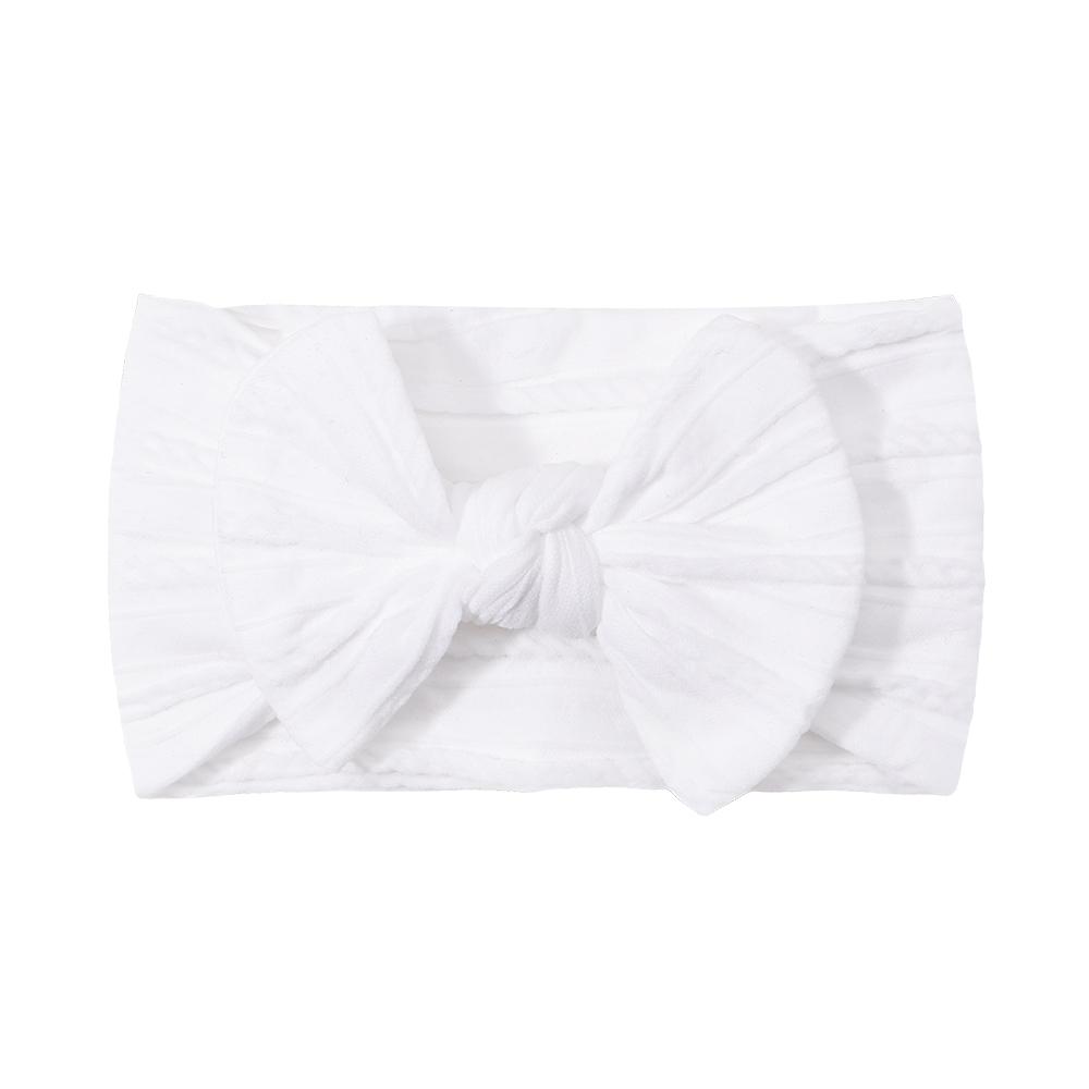 Solid Cable Bow Baby Headband for Child Nylon Layers Headwear Kids Elastic Turban Headwraps Newborn Boys Girls Hair Accessories