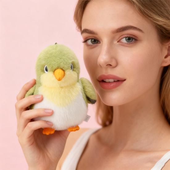 Magnetic Canary Plush Toy 13cm Realistic Finch Bird Lovely Bird Series Figurine Soft Stuffed Animal for Kids Collectors