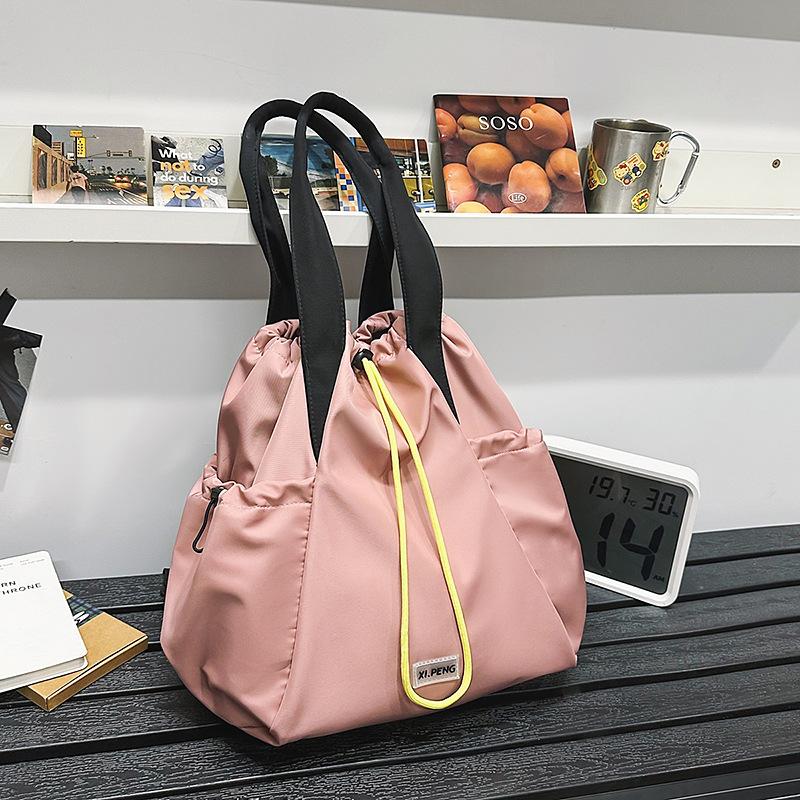 

Стильный новый рюкзак-мешок с завязками, мужская сумка через плечо, большая вместимость, для активного отдыха, путешествий, поездок на работу, женский рюкзак Without pendant розовый