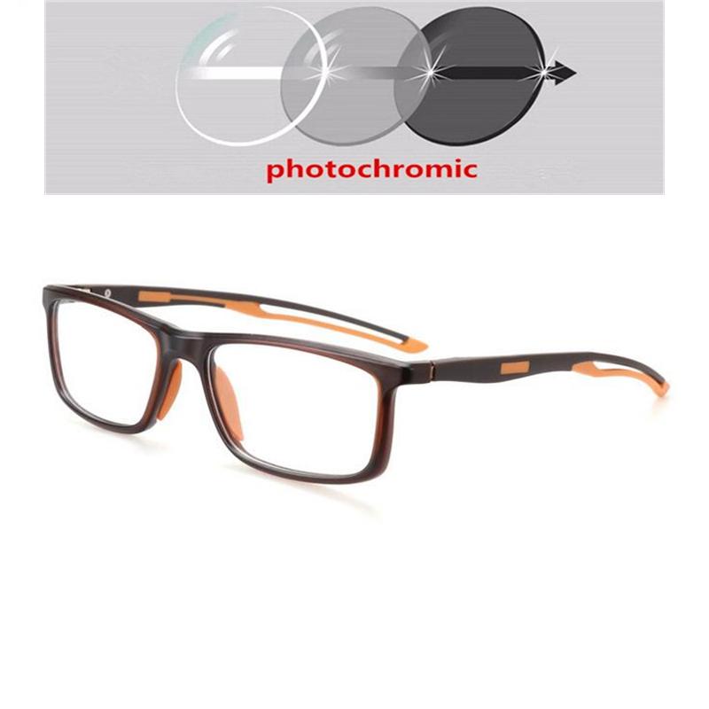 Sport Comfortable Sun Photochromic Gray Square Presbyopic Glasses Man Fashion Uv400 Elderly Glasses Power 0 +25 +50 To +400