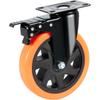 Caster Wheels, 6-inch Swivel Plate Casters, Set of 4, with Security A/B Locking No Noise PVC Wheels, Heavy Duty 700 lbs Load Capacity Per Caster,