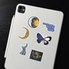 50pcs Mysterious Space Theme Waterproof PVC Stickers for DIY Notebook & Luggage Decoration