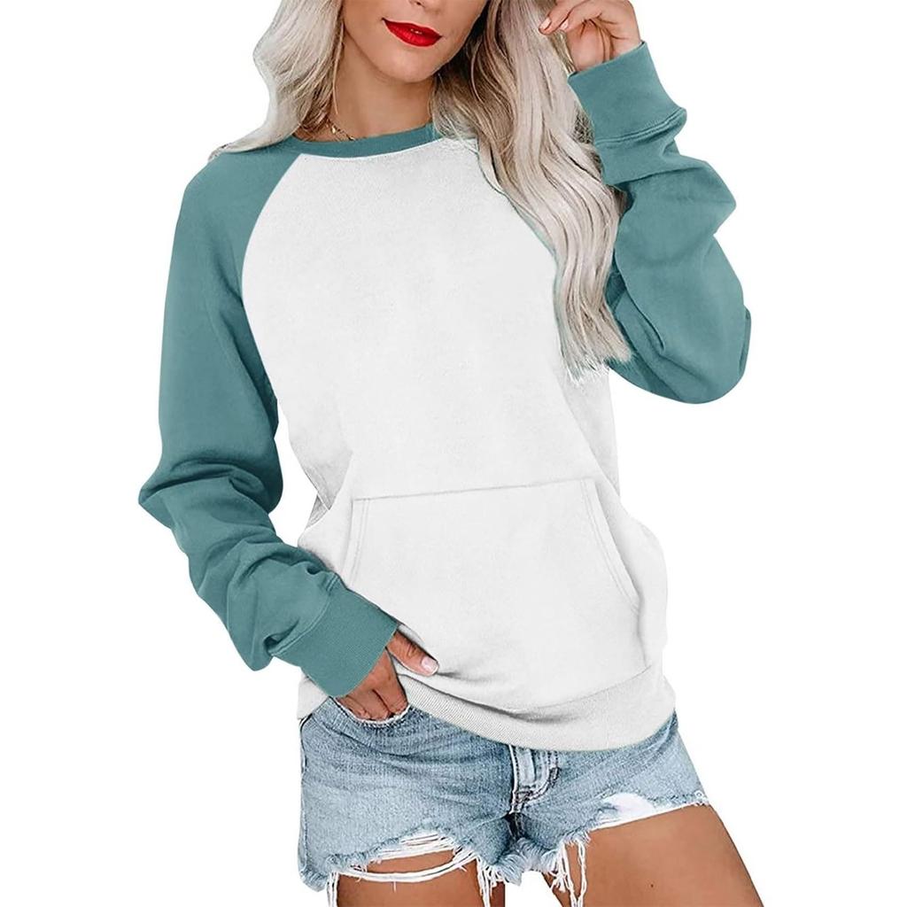 Women's Casual Long Sleeve Loose Fit Sweatshirt for Everyday Wear