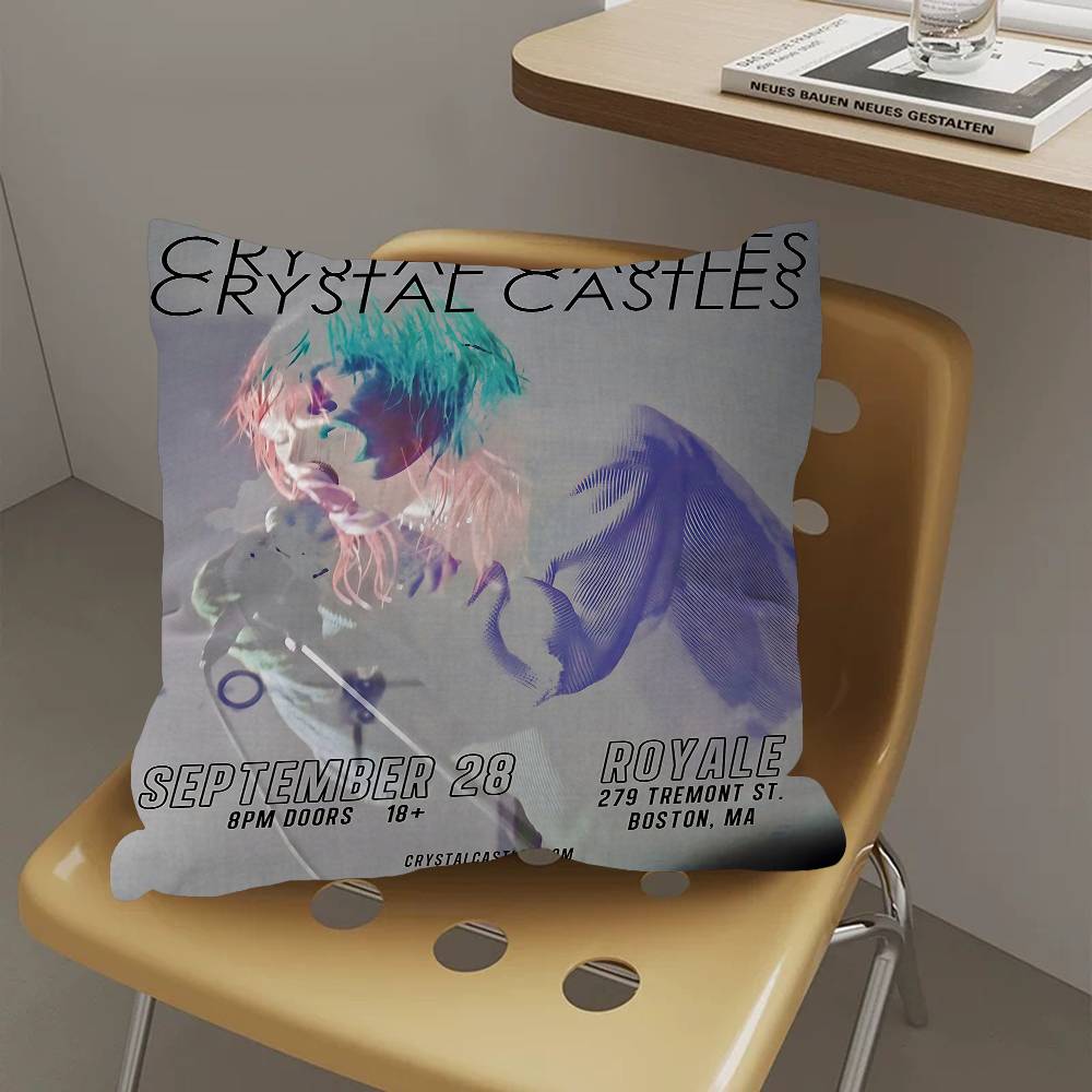 Band C-Crystal Castles Pillow Gift Home Office Decoration Bedroom Sofa Car Cushion Cover Case 45x45