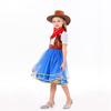 3-8 Years Kids Girls Cowboy Style Dress Halloween Party Dress