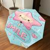 1pc smile star Automatic Open/Close Umbrella Compact Folding Umbrella with 8-Rib Shaft for Women/Men, Elegant Birthday1308S