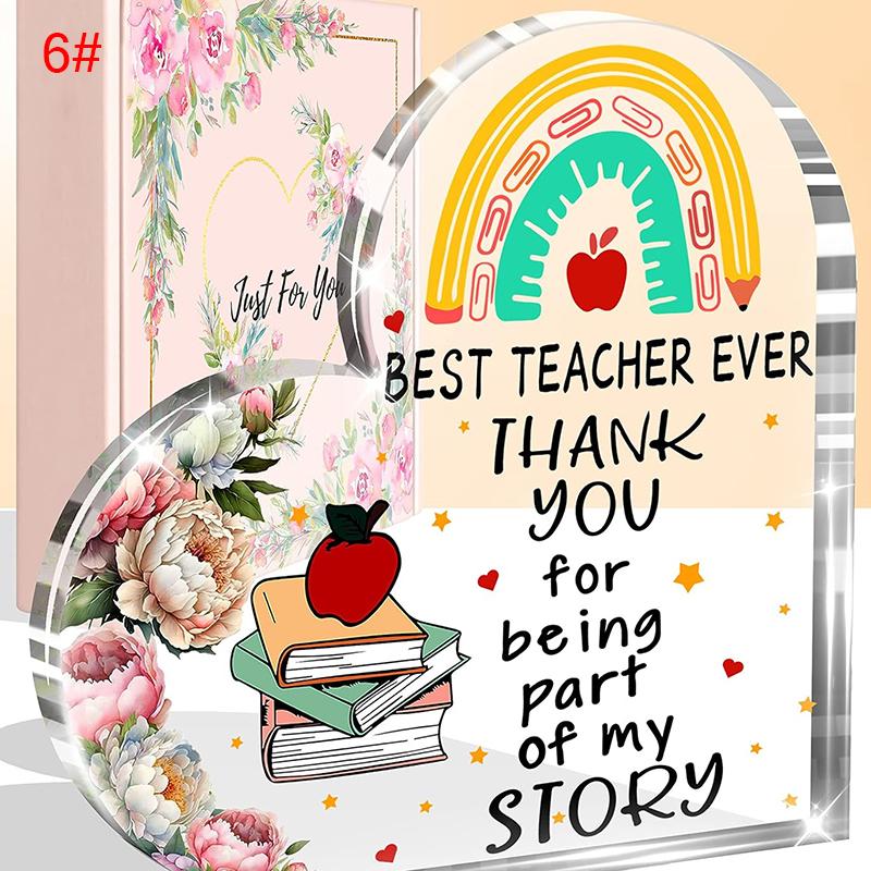 Thank You Teacher Gifts For Her Nursery Teaching Assistant Heart Acrylic Plaque