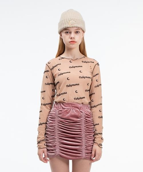 Fake Mama See-Through Top [Beige] Sand