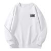 Men's Trendy Hong Kong Style Loose Fit Round Neck Sweatshirt, Autumn/Winter, Plus Velvet, 420g