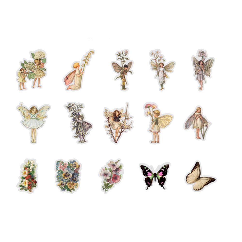 

Декор для журнала Сделай сам Скрапбукинг Цветок Эльф Декоративная наклейка ПЭТ Наклейки Фея Бабочка Наклейка 6