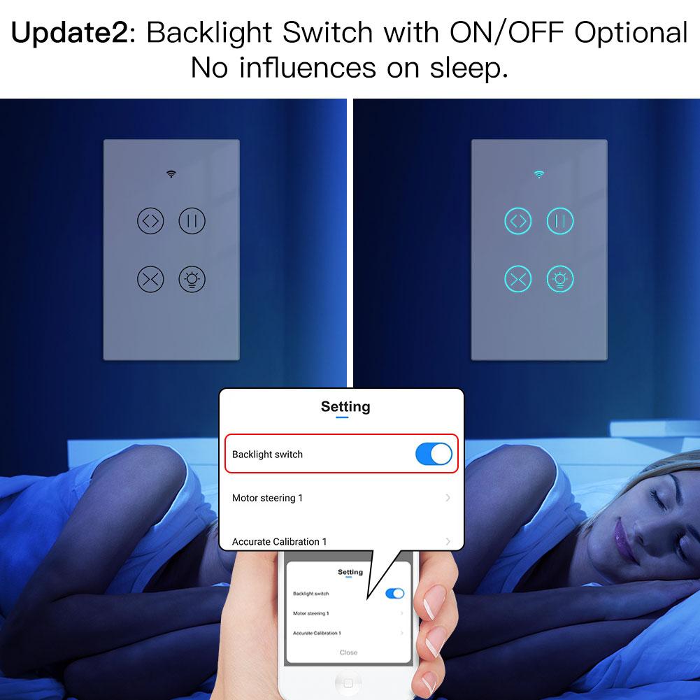 MOES Smart Switch Tuya WiFi RF Ceiling Fan with Light Wall Switch Smart Life Wireless Remote Control Home Automation System