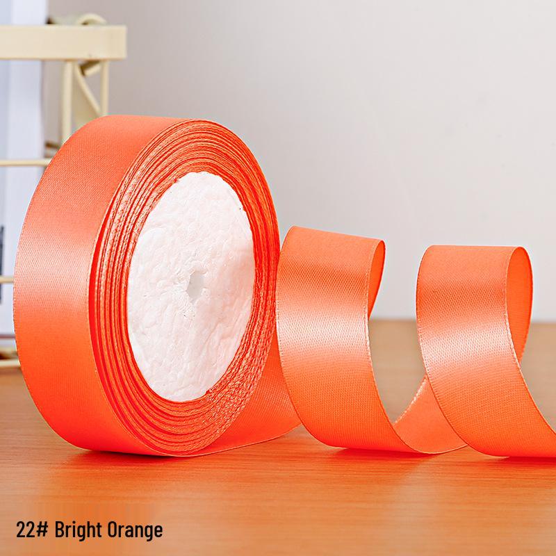 2.5cm Polyester Satin Ribbon for Gift Box and Hair Accessories