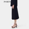 PORTS Women's Retro Pleated Straight Midi Skirt LT8S033NWF031