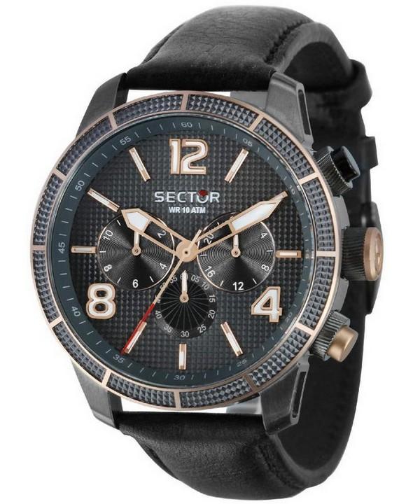 

Sector 850 Quartz Grey Dial Leather Strap Quartz R3251575013 100M Men s Watch