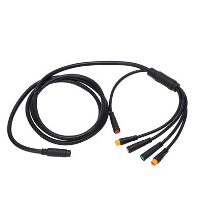 1 To 5 Electric Bike Cable Plastic Rubber Lithium Battery Cable Connectors Connect Controller Lamp Brake Display