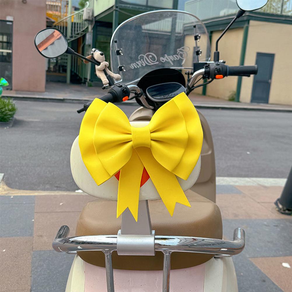 

1 шт., автомобильный мотоциклетный шлем, деко, электрический велосипед, зеркало заднего вида, большой бант, украшение для мотокросса, полнолицевой внедорожный шлем, наклейка жёлтый