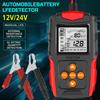 Auto- und Motorrad-Batterietester, 12V 24V Digitaler Analyzer, Misst SOH, SOC, CCA und IR, Batterietestwerkzeug für Auto, LKW und Motorrad