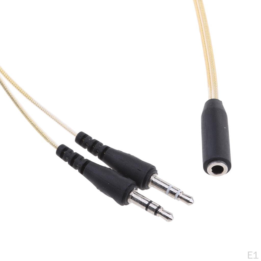 1m 3.5mm Stereo Female To 2- Splitter Audio Cable
