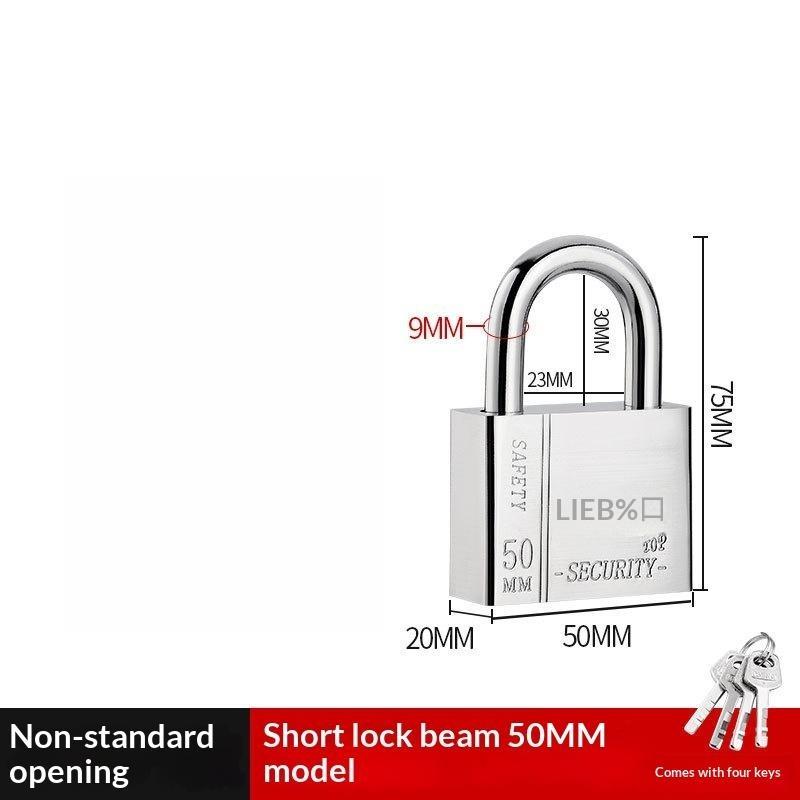 1 Pcs High Security Stainless Steel Keyed Alike Padlocks Cut Resistant Shackle For Gates Lockers Warehouse