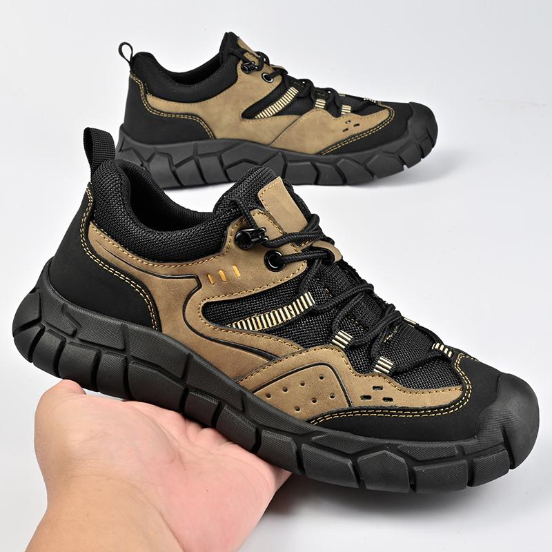 Fashion Outdoor Men's Spring Breathable Anti Slip Soft Soled Hiking Shoes Fashionable Men Comfortable Anti-collision Casual Sports Shoes