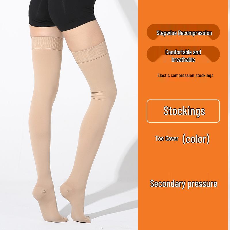 Non-Slip Over-the-Knee Compression Sports Stockings with Silicone Grip S