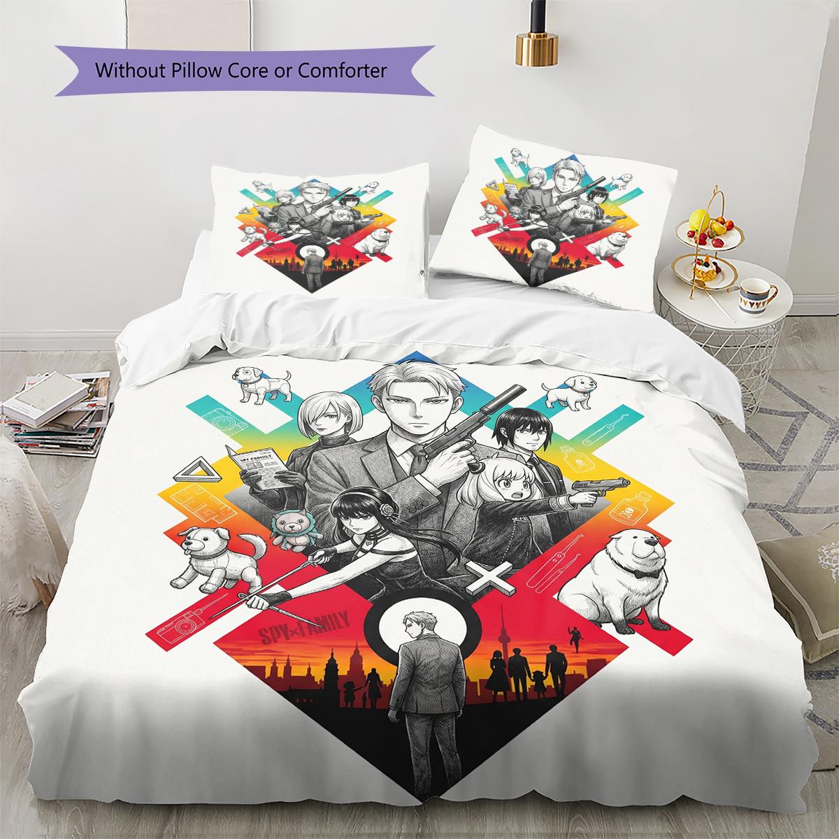 

SPY×FAMILY Pillowcase & Duvet Cover Set for Home Decor Birthday Gift (1 * duvet cover + 2 * pillowcase, without core) 135x200cm