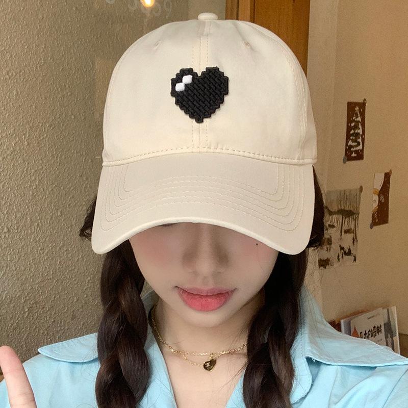 

Baseball cap women s spring and summer new mosaic love versatile student sun hat baseball cap for men regular code