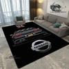 JDMs GTR Flag Car Pattern Carpet Decoration Room Home Outdoor Decor Racing Rug Non Slip Washable Game Style Floor Mat