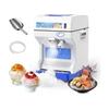 Shaved Ice Machine, Electric, for Commercial Use, White Blue Accent, Ice Crusher, Ice Crusher, Crushed Ice Maker, Ice Cubes, Round Ice, Crescent Ice,