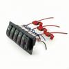5Gang Rocker Switch Panel 12V24V 5 Gang Waterproof for Boat Owners, Boats, Yachts, RVs
