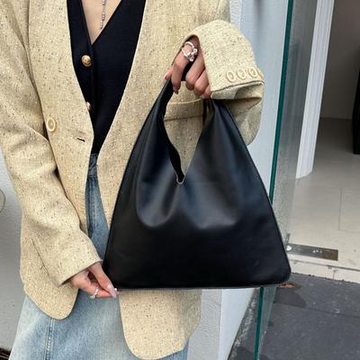 Simple Design Small Bindle Trendy Bag PU Leather Handbag for Women Casual Winter Shoulder Bags