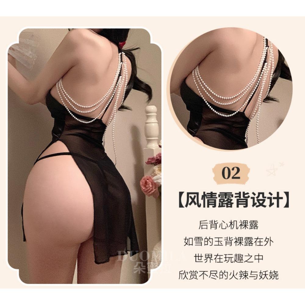 Domi Lajin Dealer Same Sexy Cheongsam 3851 Sex Underwear Vintage Pearl Adult Sexy Clothing F703