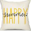 Small Daisy Flower Pillowcase New Striped Linen Home Fabric Sofa Pillowcase Light Luxury