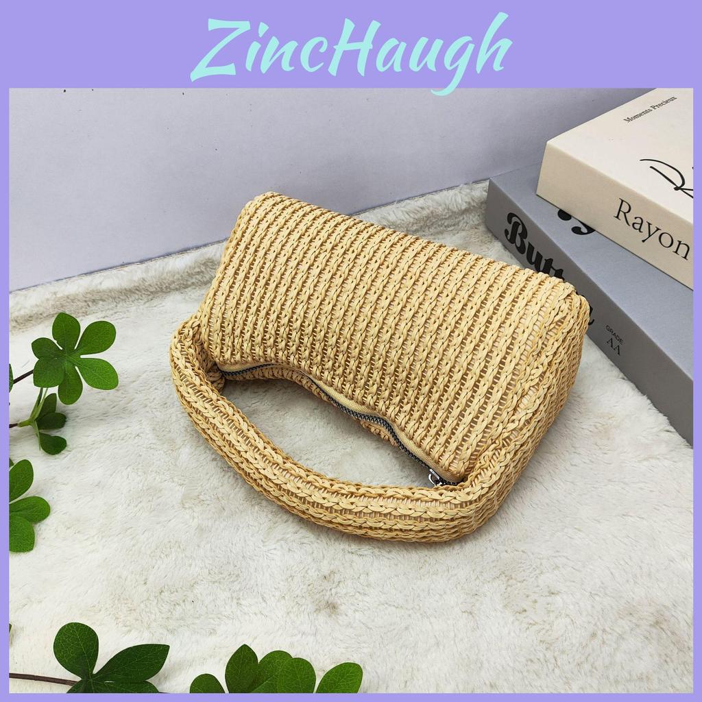 Chic Woven Handheld Bag For Women With Polyester Lining For Casual And Party Outfits
