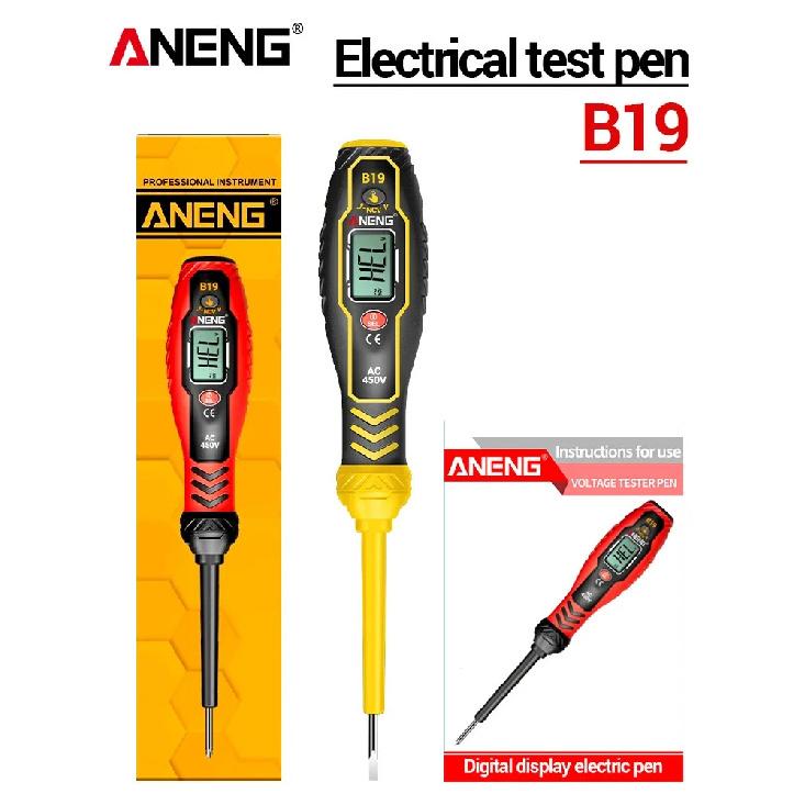 ANENG B19 Noncontact Induction Pen with Screwdriver 30-1000V Three Level Induction Intensity Display Electrical Verification Pen