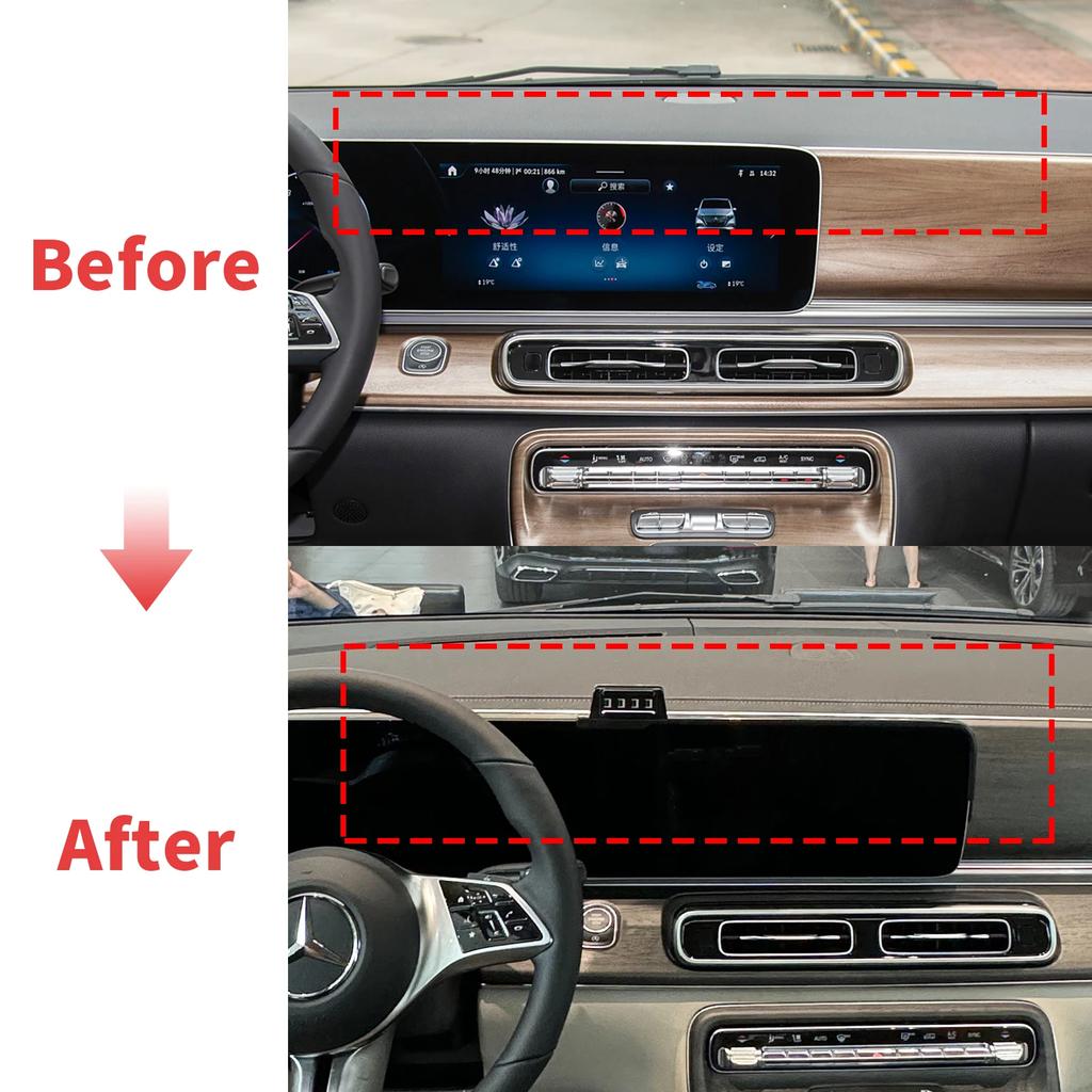 Ajuste para Mercedes-Benz Clase V 2024 2025 Base de Pantalla Soporte para Teléfono Soporte Clip Seguro Accesorios para Coche