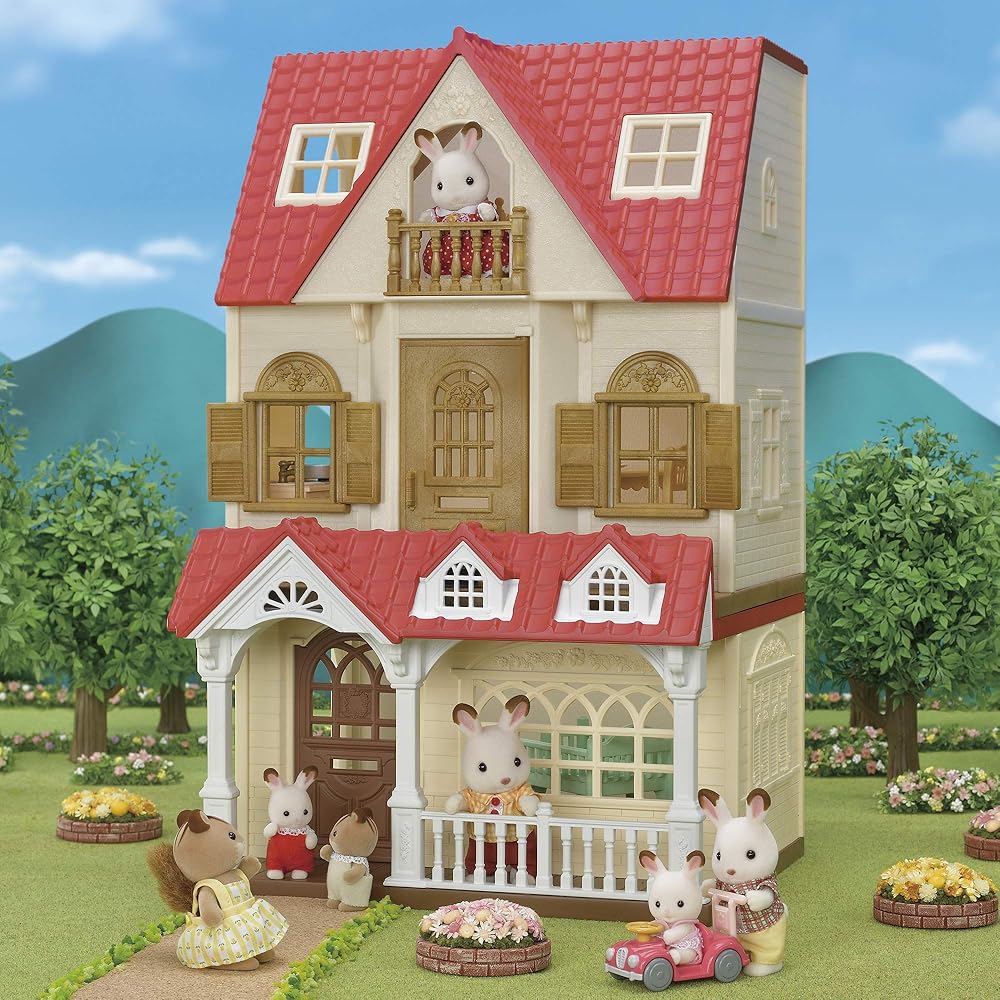 Sylvanian Families EPOCH Strawberry House Dollhouse Toy for Ages 3 and Up with ST Mark Certification