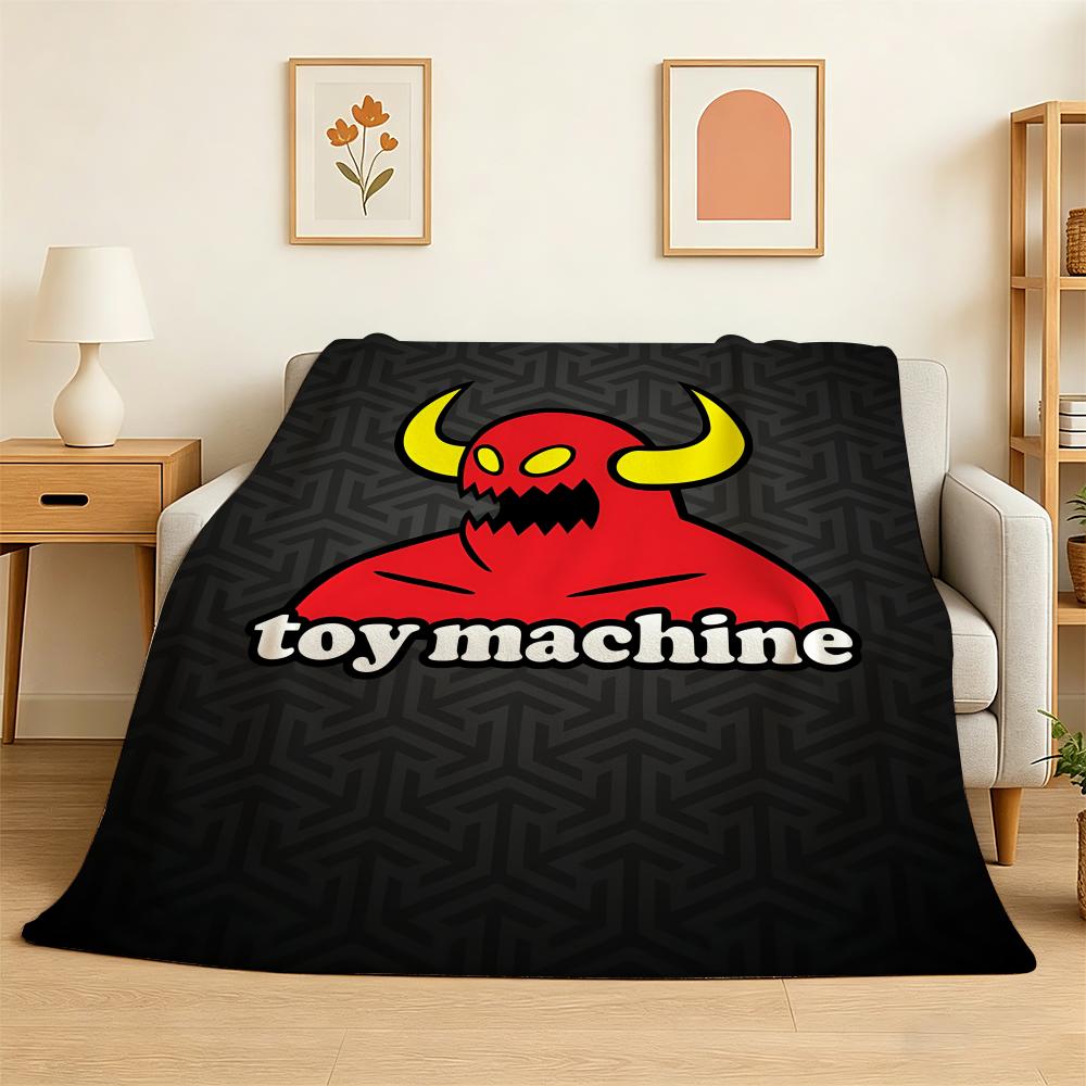 Toy Machine Throw 240g Lightweight Flannel Blanket, Soft Skin Throw Blanket for Sofa Bedroom 75x90cm