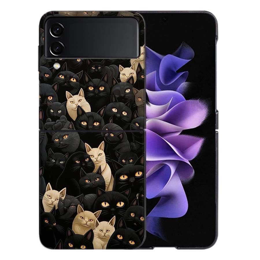 Kindle of Kittens For Samsung Galaxy Z Flip 5 4 3 Case Shockproof Hard Cover Phone Z Flip 6 7 5G Z Flip 5 4 5G TPU PC Hard Coq