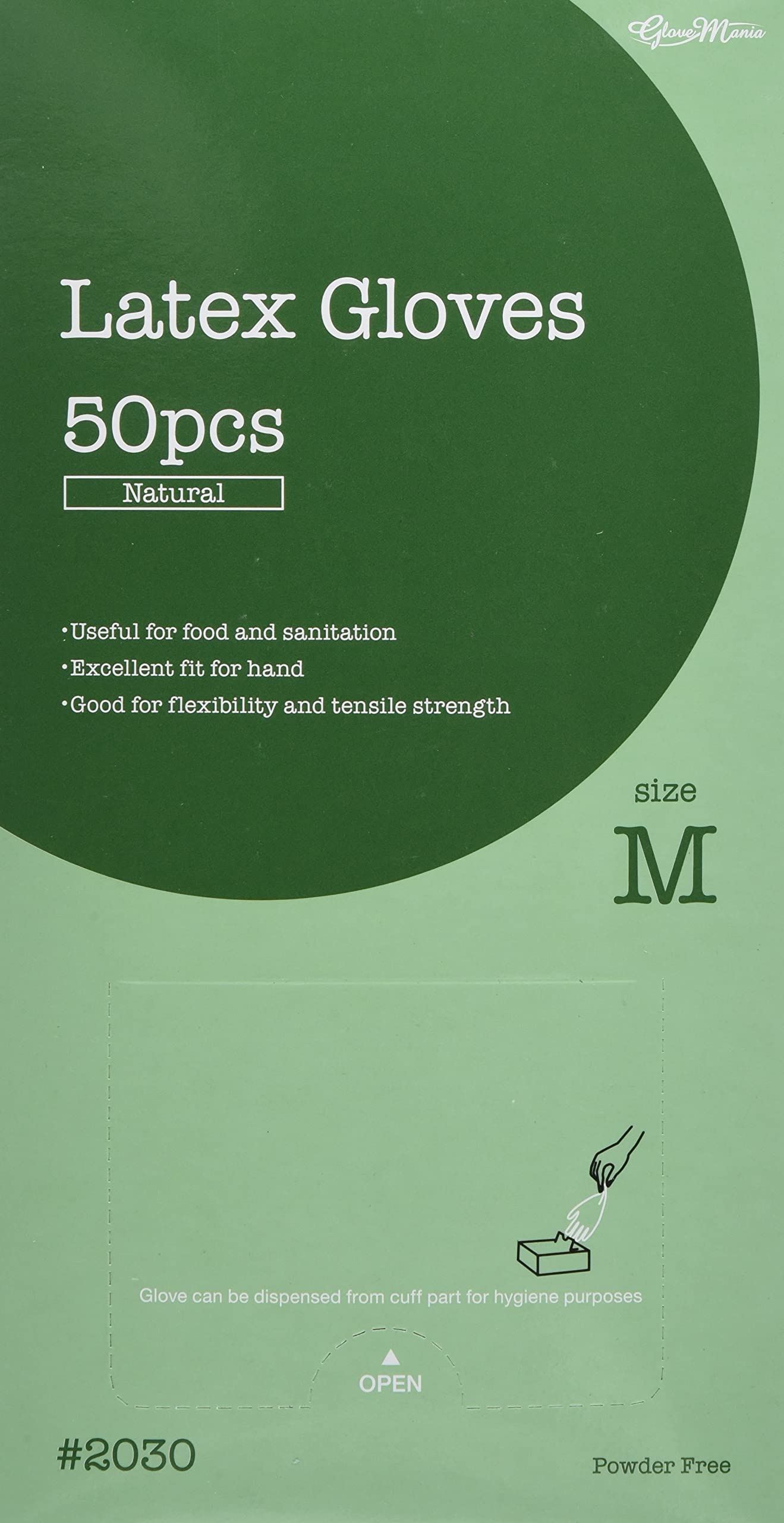 

Kawanishi Kogyo Natural rubber 50 M #2030 gloves, disposable, pieces, white, [item] білий