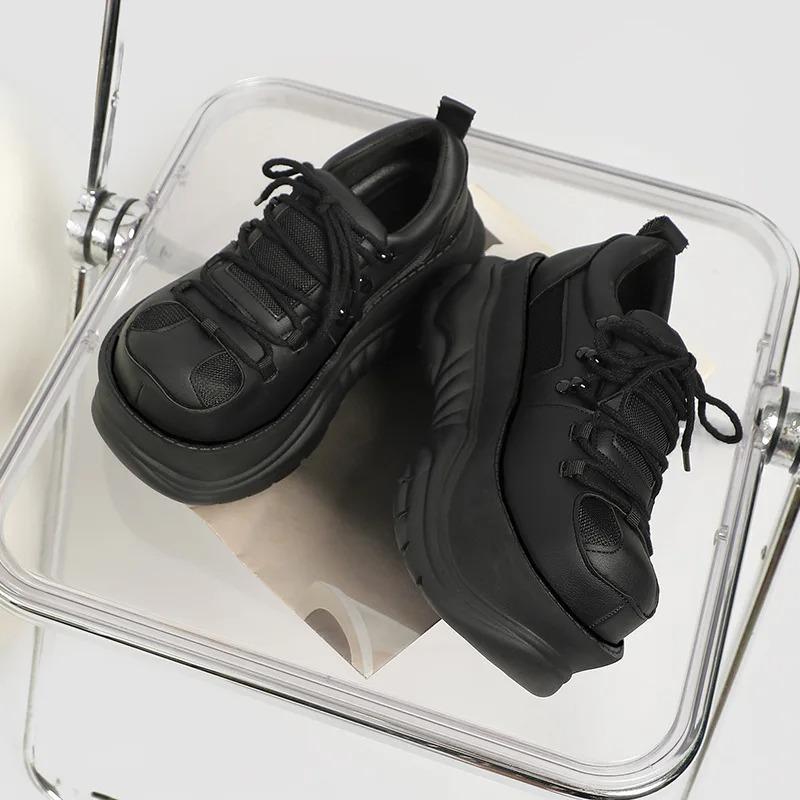 Fashion 2025 New Harajuku Ugly Cute Platform Versatile Big Head Niche Design Cake Derby Shoes Women