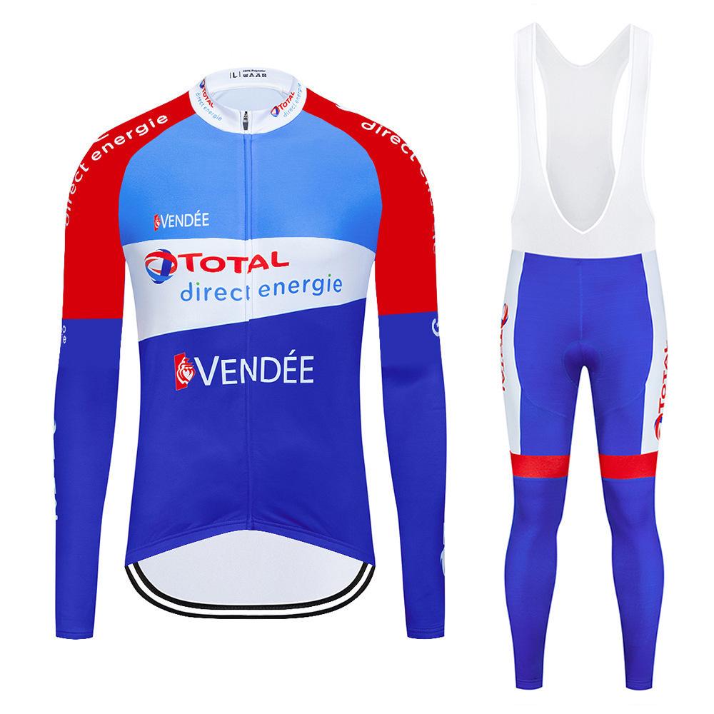 2026 Long-sleeved, Autumn Breathable Cycling Suit Set, Breathable Cycling Suit Team, Strap Long-sleeved Cycling Suit Set.