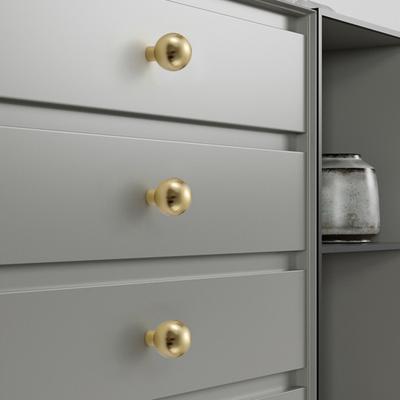 Round Gold Knobs Single Hole Cabinet Drawer Pulls Aluminum Furniture Hardware Handle for Cupboard Wardrobe Vanity Closet Door