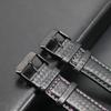 20mm 22mm Quick Release Black Carbon Fiber Leather Watch Strap Band For Galaxy Watch 7 6 5 4 40mm 44mm Gear S3 Replacement Band