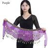 Women Show Costumes Sequins Dancer Skirt Hip Scarf Belly Dance Belt Waist Chain