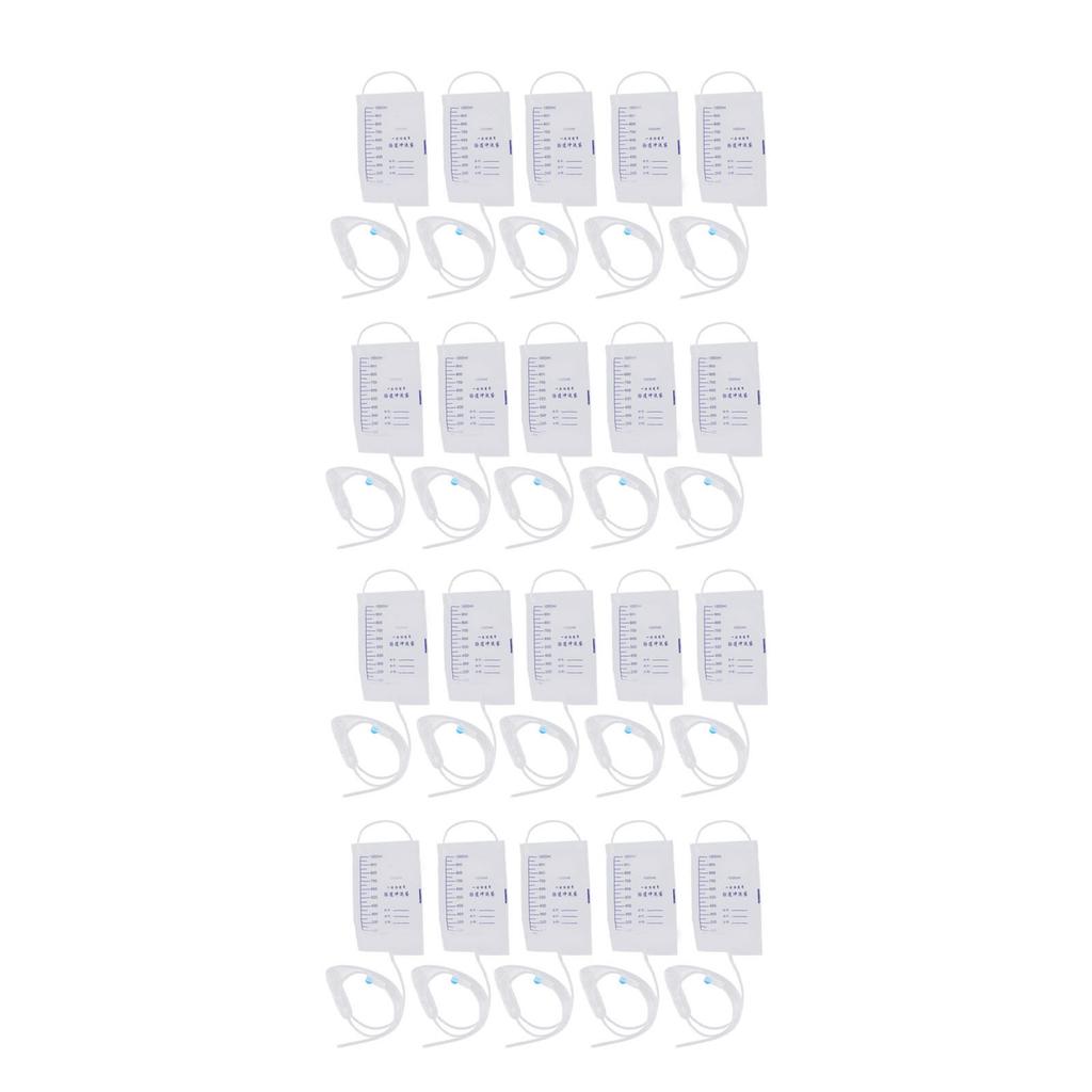 20pcs Enema Bag Kit 1000ml Improve Constipation Disposable Hygienic Colon Enema Cleansing Bag for