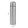 Double-layer Vacuum Flask Silver Thermos Coffee Mug Thermal Water Bottle  Travel