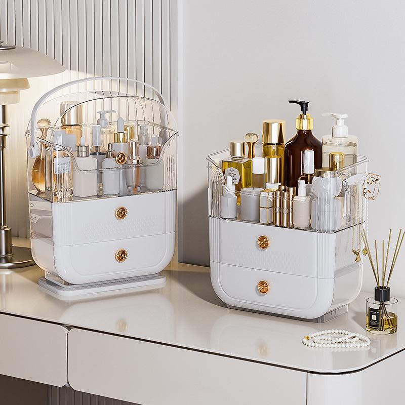 Custom Luxury Transparent Skincare Organizer Box – Large Capacity, Dustproof Design